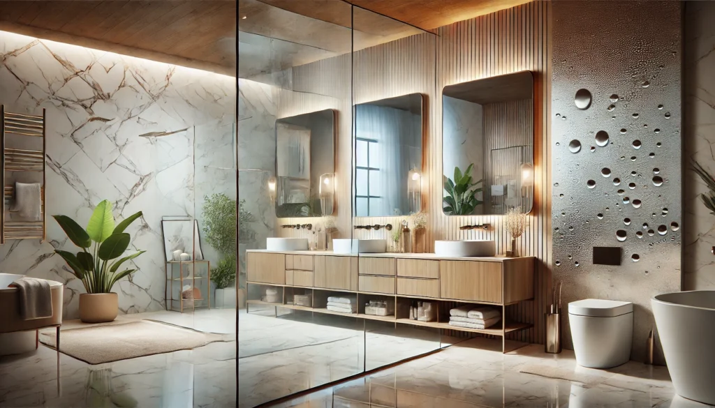 minimalistická zrcadla do koupelny