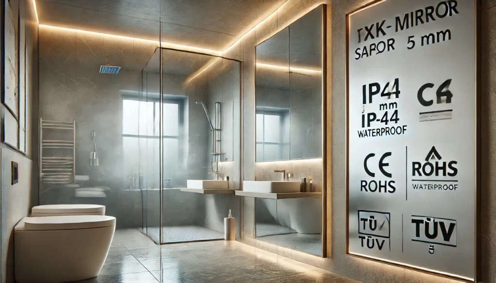 bezpečnostní záruky a certifikace koupelnového zrcadla